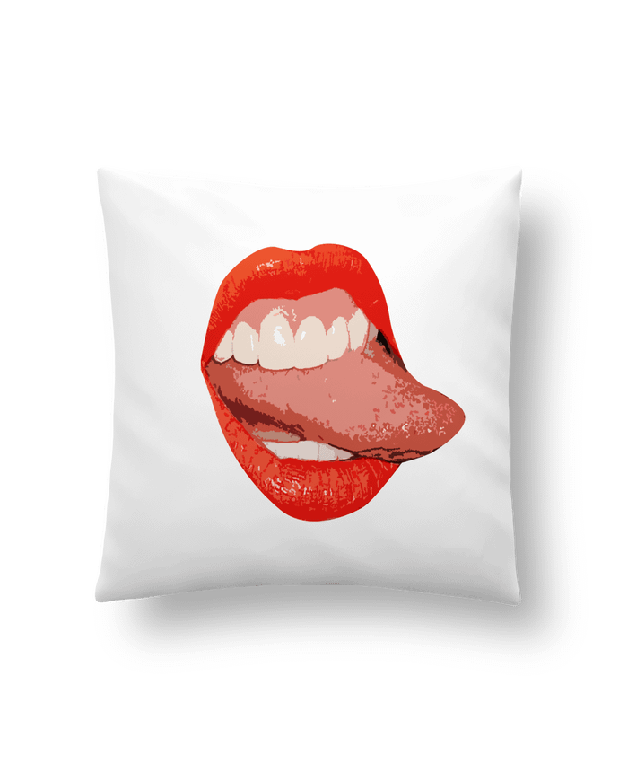 Cushion synthetic soft 45 x 45 cm Tongue by lisartistaya