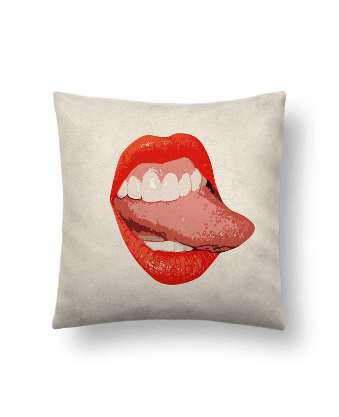 Cushion suede touch 45 x 45 cm Tongue by lisartistaya