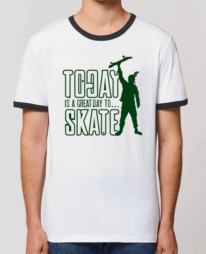 T-shirt Today is a Great Day to Skate - Green par Geronimo Gorilla SylverBack