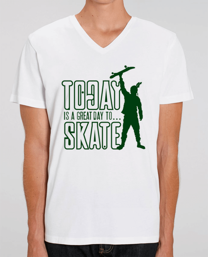 T-shirt homme Today is a Great Day to Skate - Green par Geronimo Gorilla SylverBack