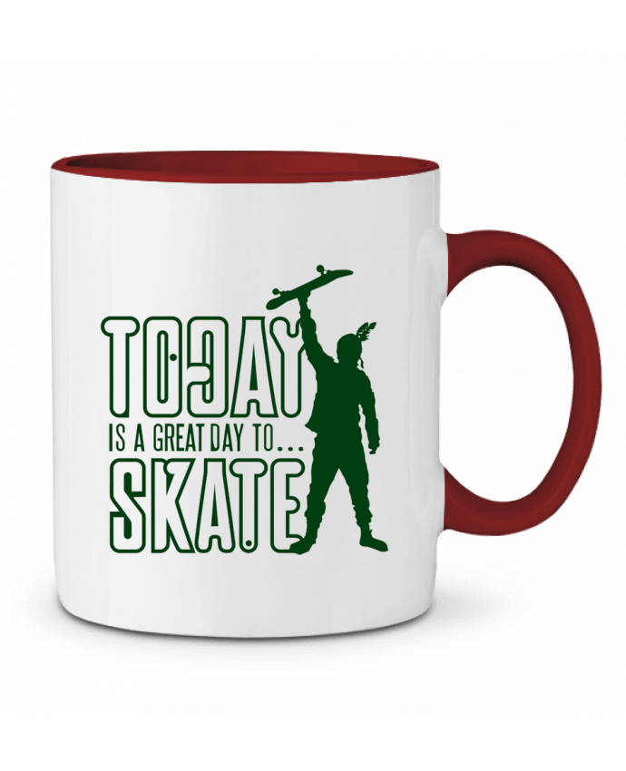 Mug bicolore Today is a Great Day to Skate - Green Geronimo Gorilla SylverBack