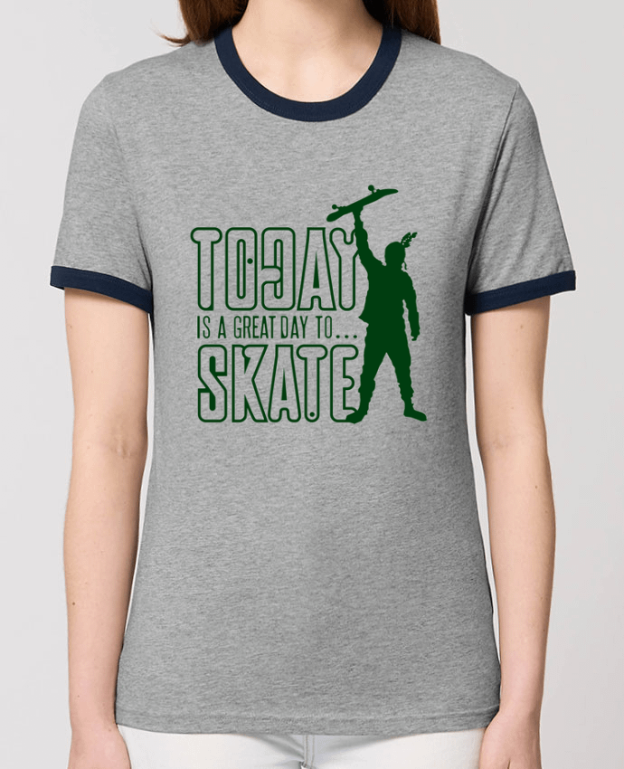 T-shirt Today is a Great Day to Skate - Green par Geronimo Gorilla SylverBack