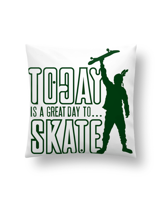 Coussin Today is a Great Day to Skate - Green par Geronimo Gorilla SylverBack