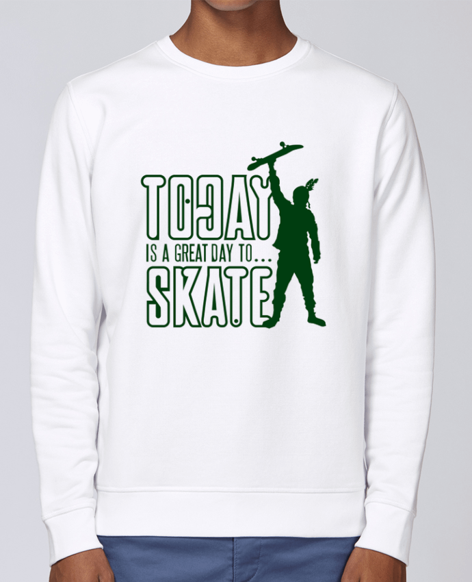 Sweatshirt Today is a Great Day to Skate - Green par Geronimo Gorilla SylverBack