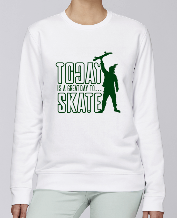 Sweatshirt Today is a Great Day to Skate - Green par Geronimo Gorilla SylverBack