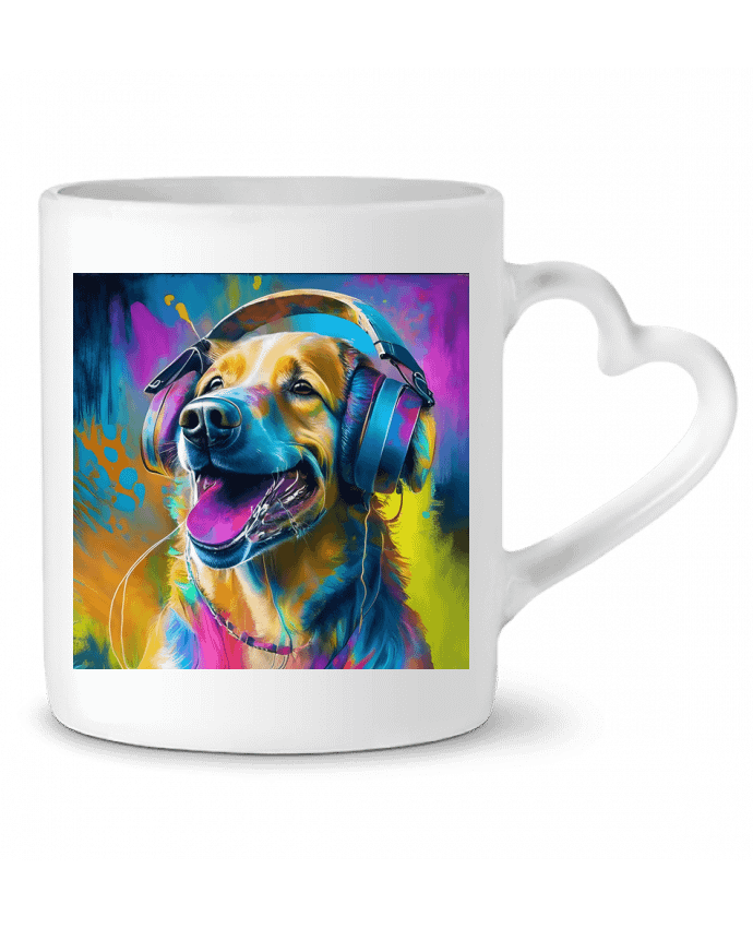 Mug coeur Happy Dog par Entre Humos
