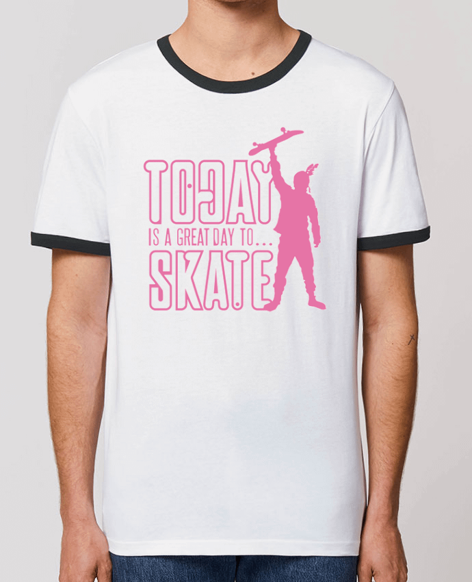 T-shirt Today is a Great Day to Skate - Pink par Geronimo Gorilla SylverBack