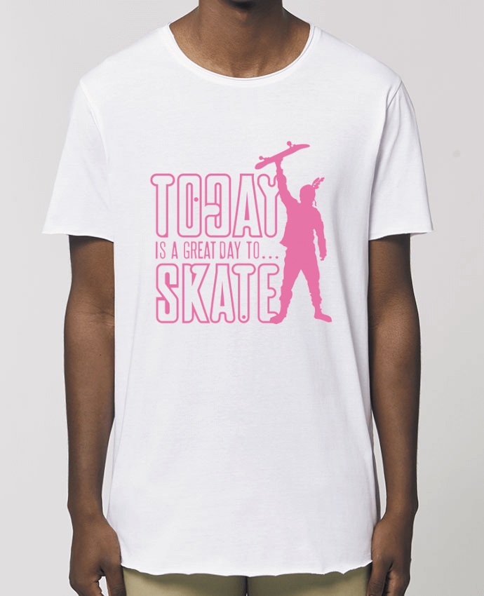 Tee-shirt Homme Today is a Great Day to Skate - Pink Par  Geronimo Gorilla SylverBack