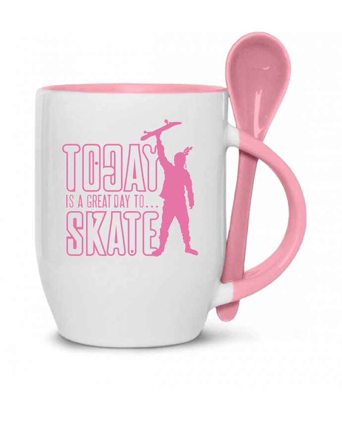  Tasse cuillère Today is a Great Day to Skate - Pink par Geronimo Gorilla SylverBack