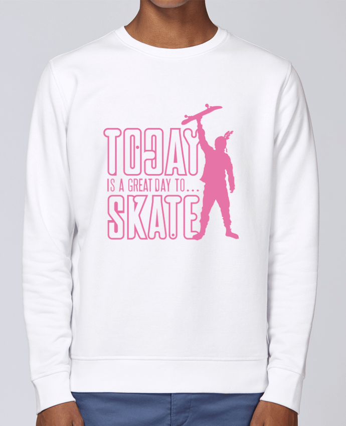 Sweatshirt Today is a Great Day to Skate - Pink par Geronimo Gorilla SylverBack