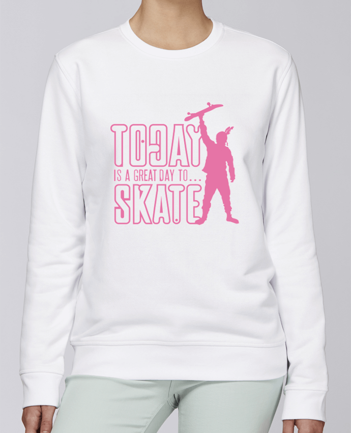 Sweatshirt Today is a Great Day to Skate - Pink par Geronimo Gorilla SylverBack