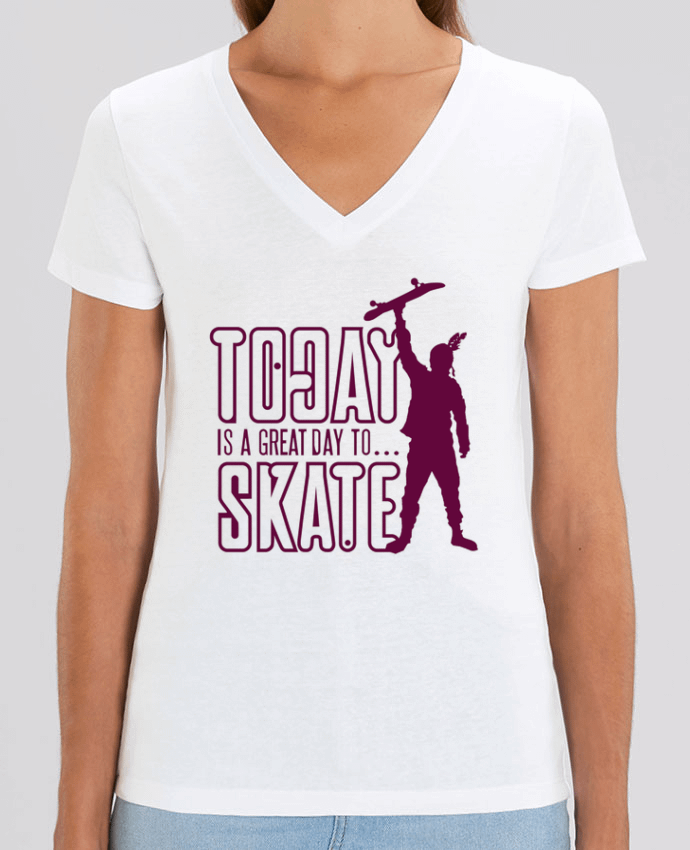 Tee-shirt femme Today is a Great Day to Skate - Purple Par  Geronimo Gorilla SylverBack