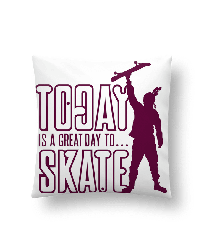 Coussin Today is a Great Day to Skate - Purple par Geronimo Gorilla SylverBack