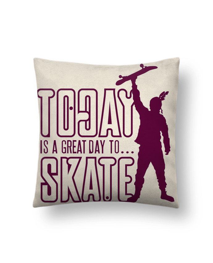 Coussin suédine Today is a Great Day to Skate - Purple par Geronimo Gorilla SylverBack