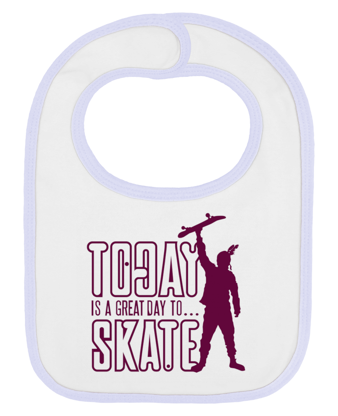 Bavoir bébé uni Today is a Great Day to Skate - Purple par Geronimo Gorilla SylverBack