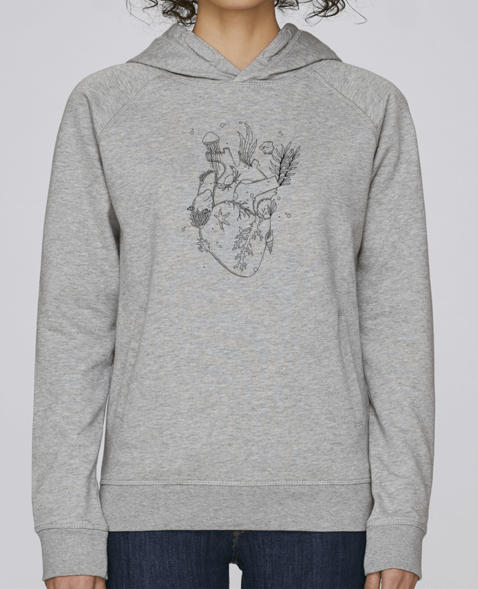 Sweat capuche femme Ocean love par Marino_world_71