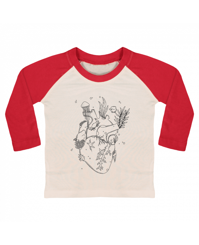 Tee-shirt Bébé Baseball ML Ocean love par Marino_world_71