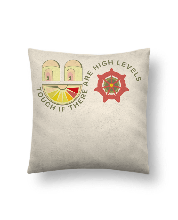 Coussin suédine GOOD FACE par Santiaguen
