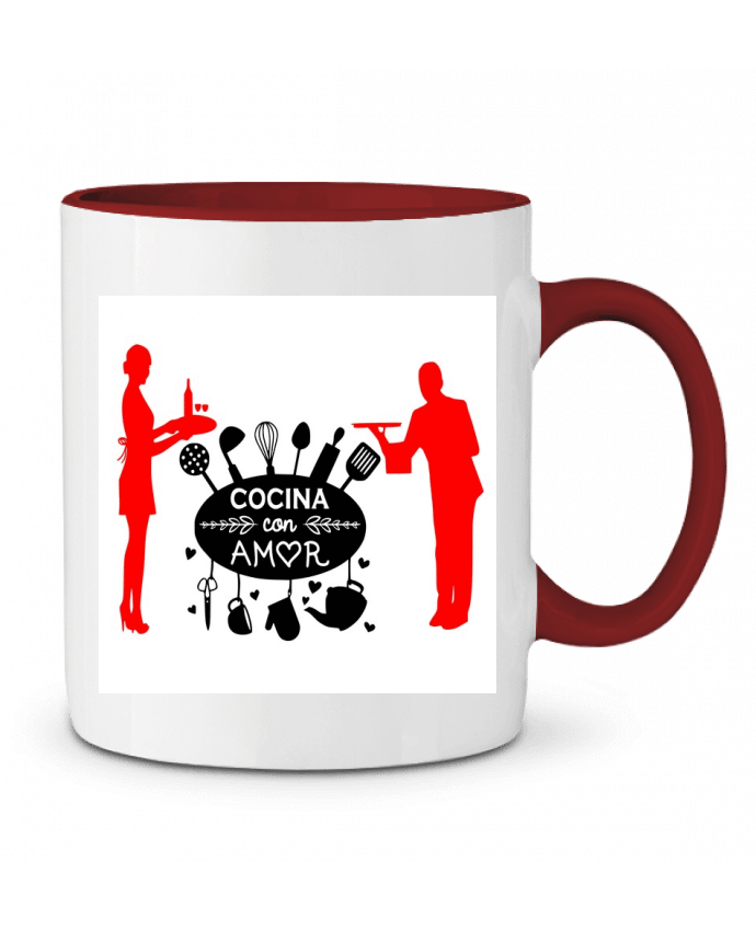 Mug bicolore carteles para negocios jaspe creativo