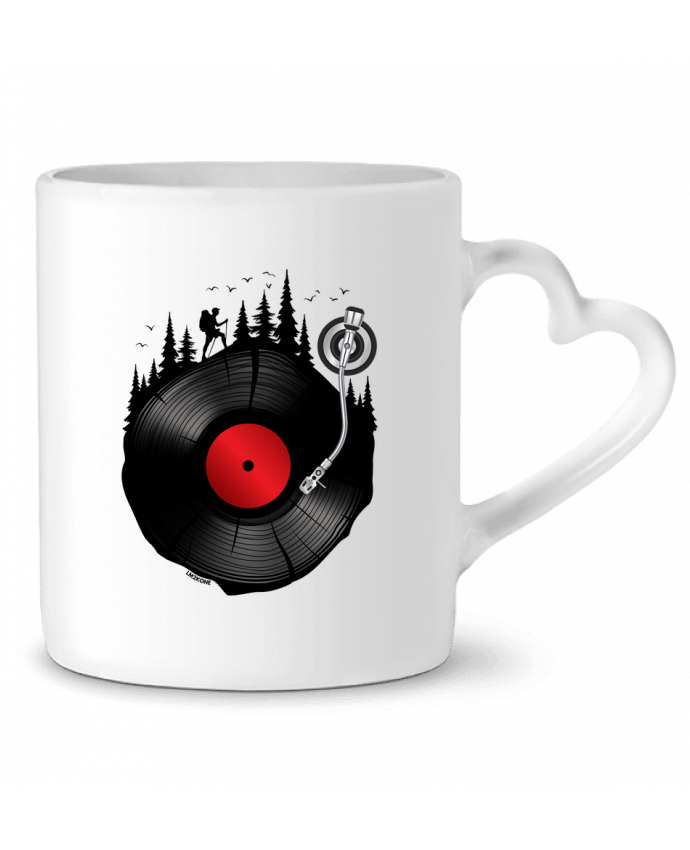 Mug coeur Musique Forestière Vinyle par LM2Kone