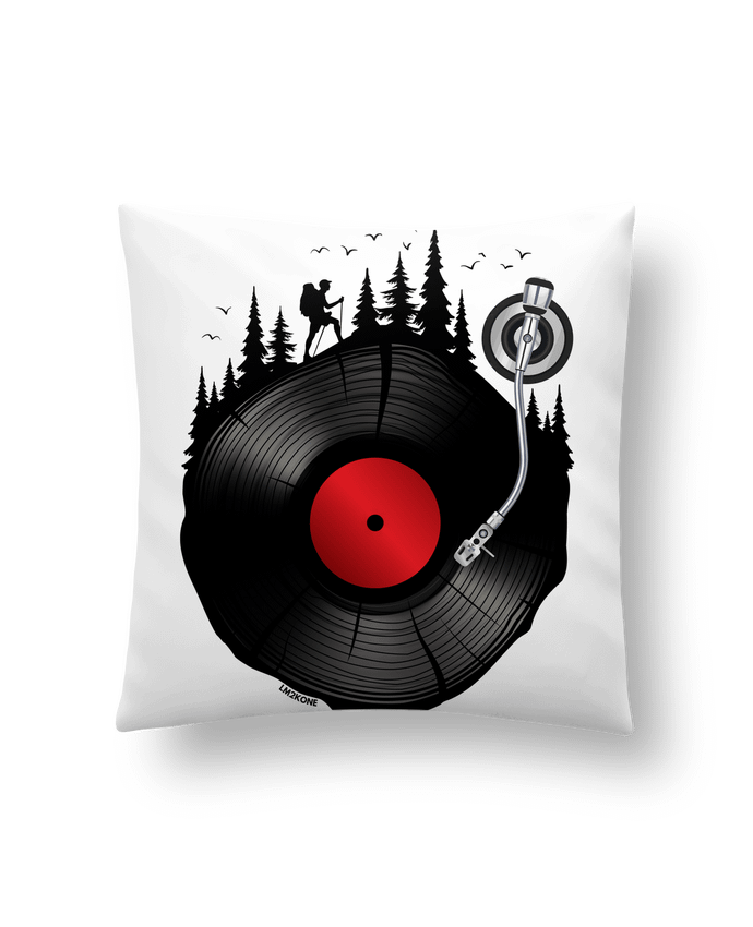 Coussin Musique Forestière Vinyle par LM2Kone