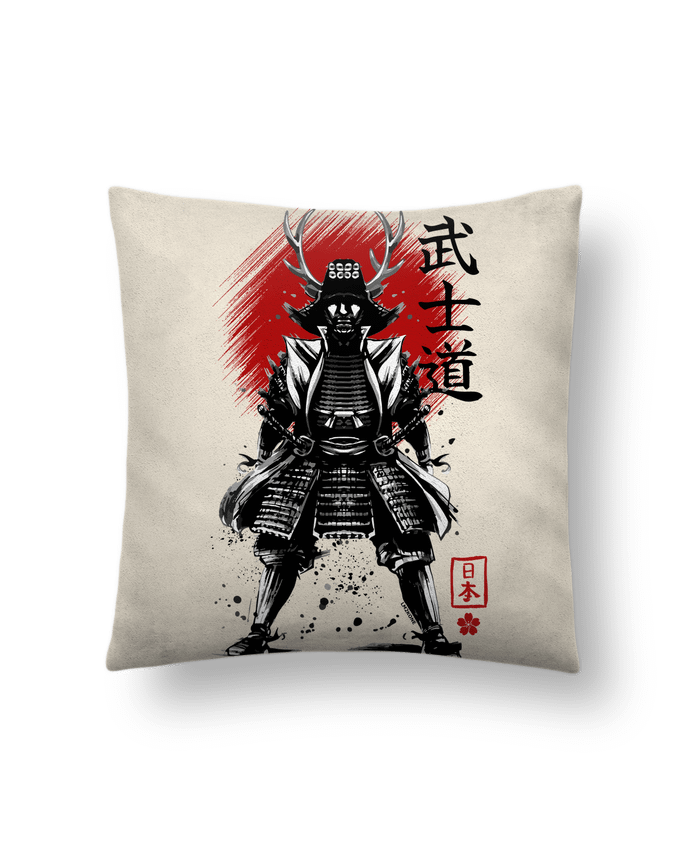 Coussin suédine La voie du samouraï - bushido par LM2Kone