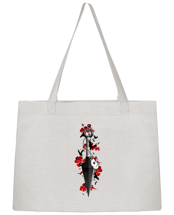 Sac Shopping Kunai nuages rouges corbeaux - Japonais par LM2Kone