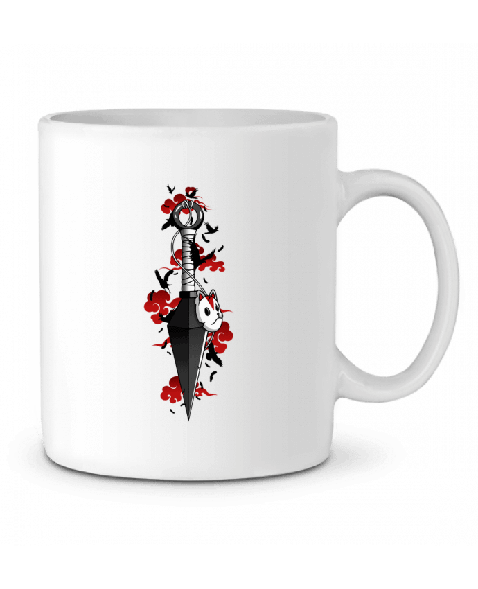 Mug  Kunai nuages rouges corbeaux - Japonais par LM2Kone