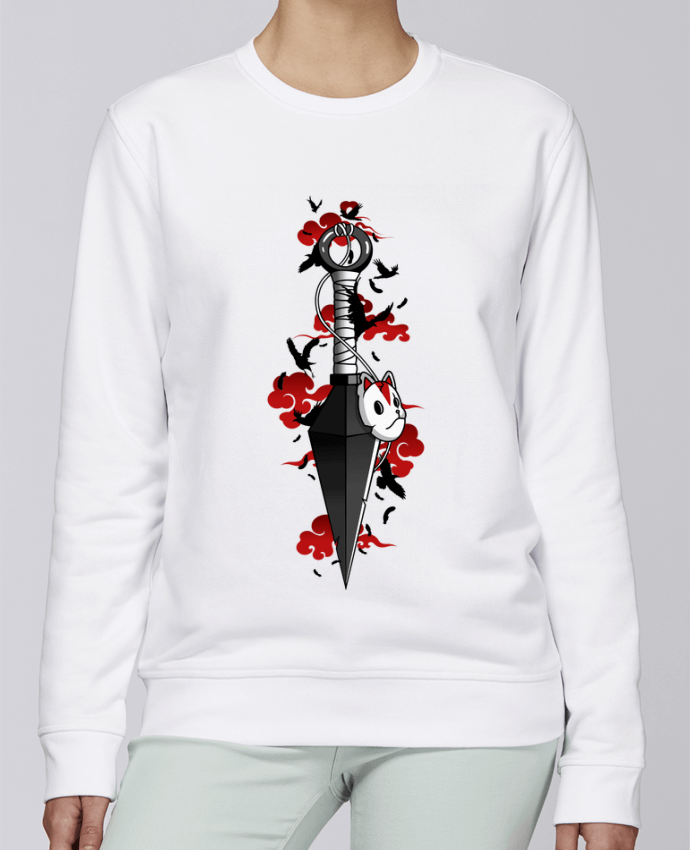 Sweatshirt Kunai nuages rouges corbeaux - Japonais par LM2Kone