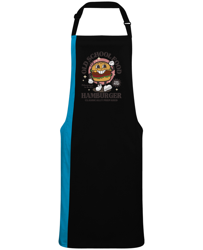 Tablier bicolore Old school Food - Hamburger par  LM2Kone