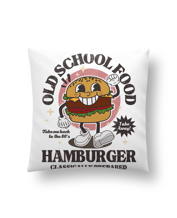 Coussin Old school Food - Hamburger par LM2Kone