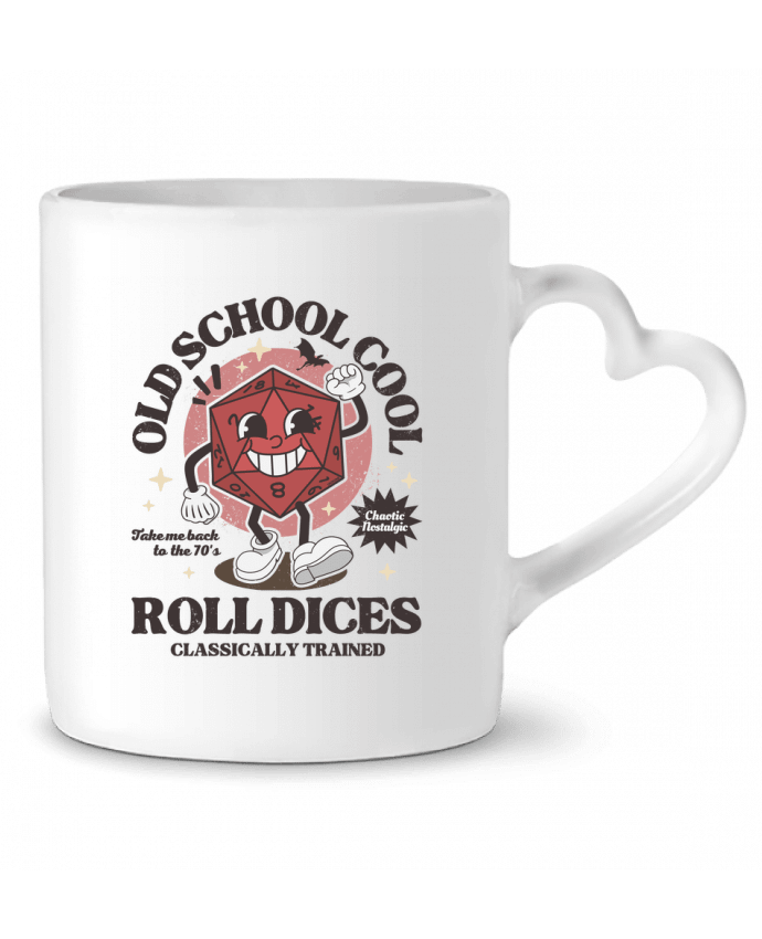 Mug coeur Old school d20 - D&D par LM2Kone