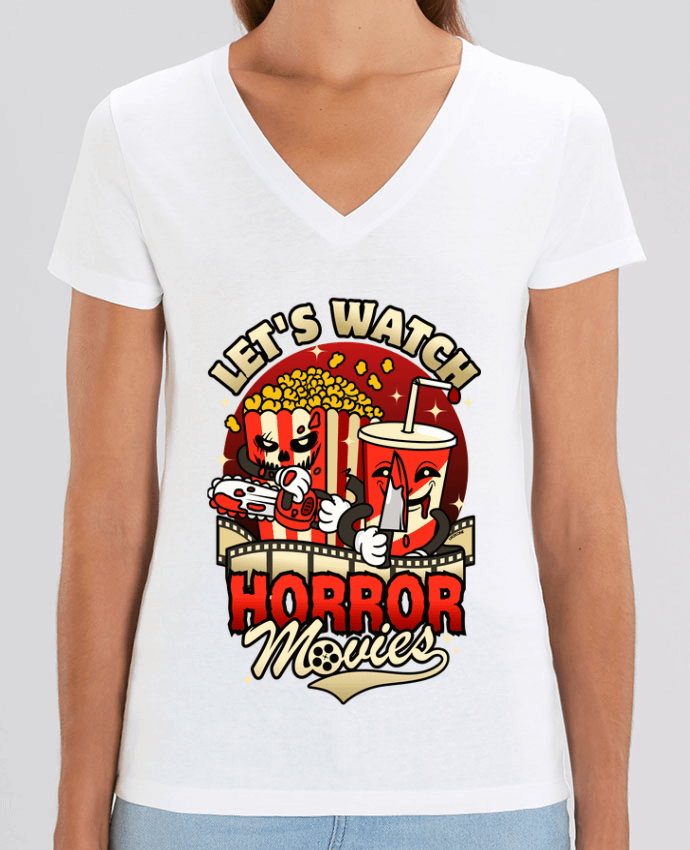 Tee-shirt femme Regardons des films d'horreur - Collations Par  LM2Kone