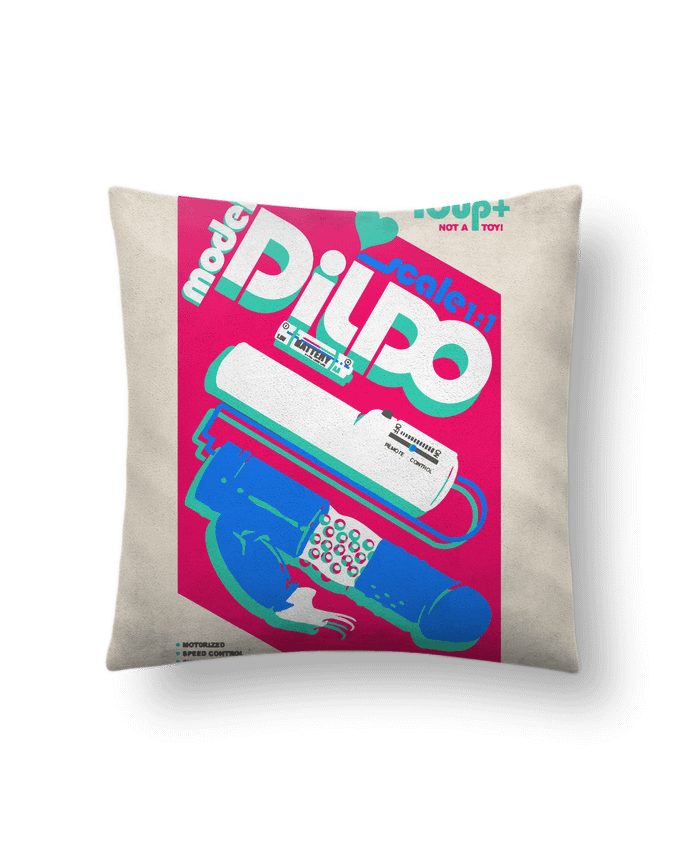 Coussin suédine Retro dildo fun par Nicolaiev