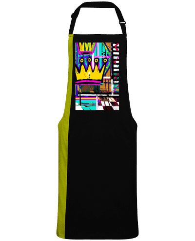Tablier bicolore Basquiat inspiration par  Black SOSA