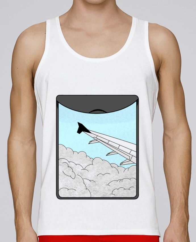 Débardeur homme Avion par Sazuka 100% coton bio