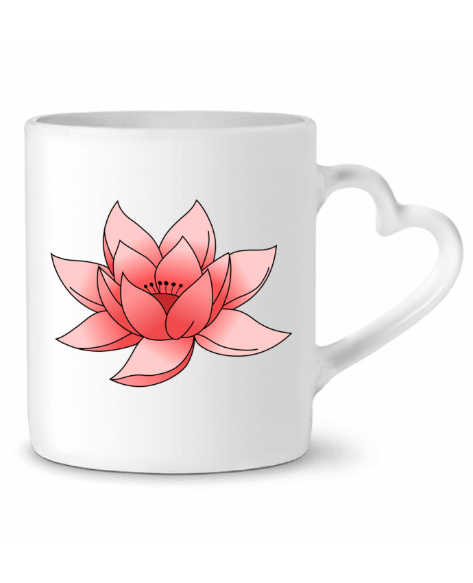 Mug coeur Lotus par Sazuka