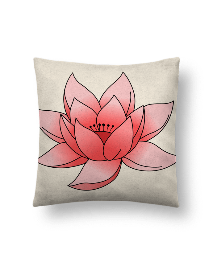 Coussin suédine Lotus par Sazuka