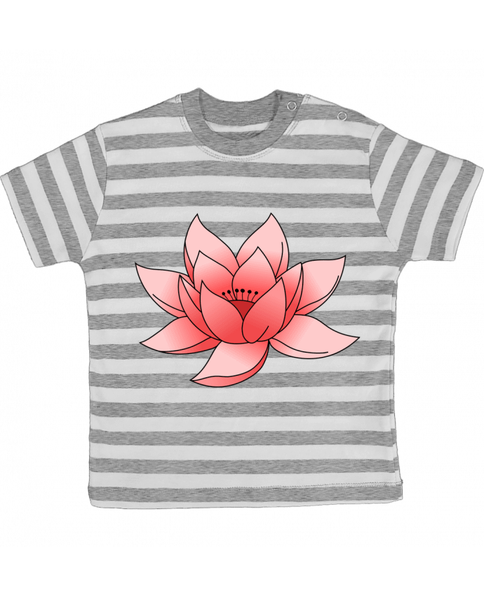 Tee-shirt bébé à rayures Lotus par Sazuka