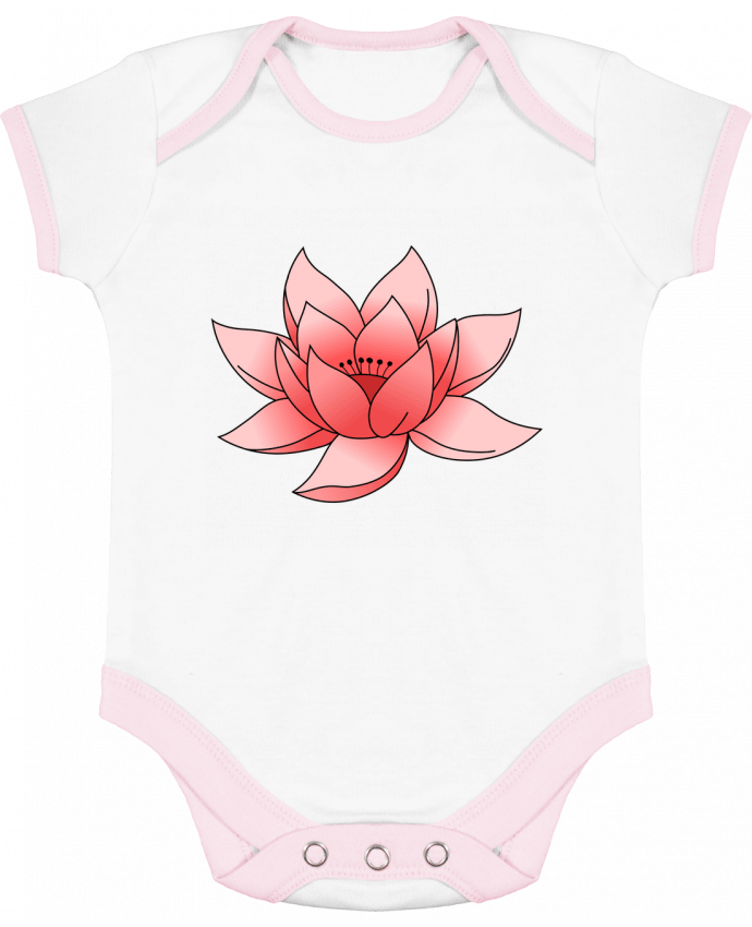 Body bébé manches contrastées Lotus par Sazuka