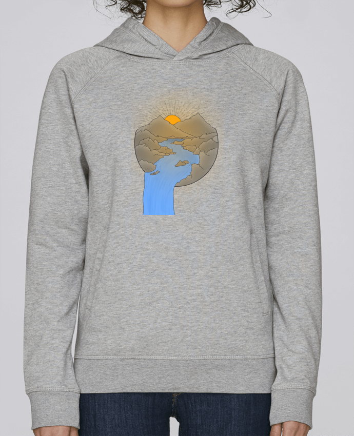 Sweat capuche femme Paysage par Sazuka