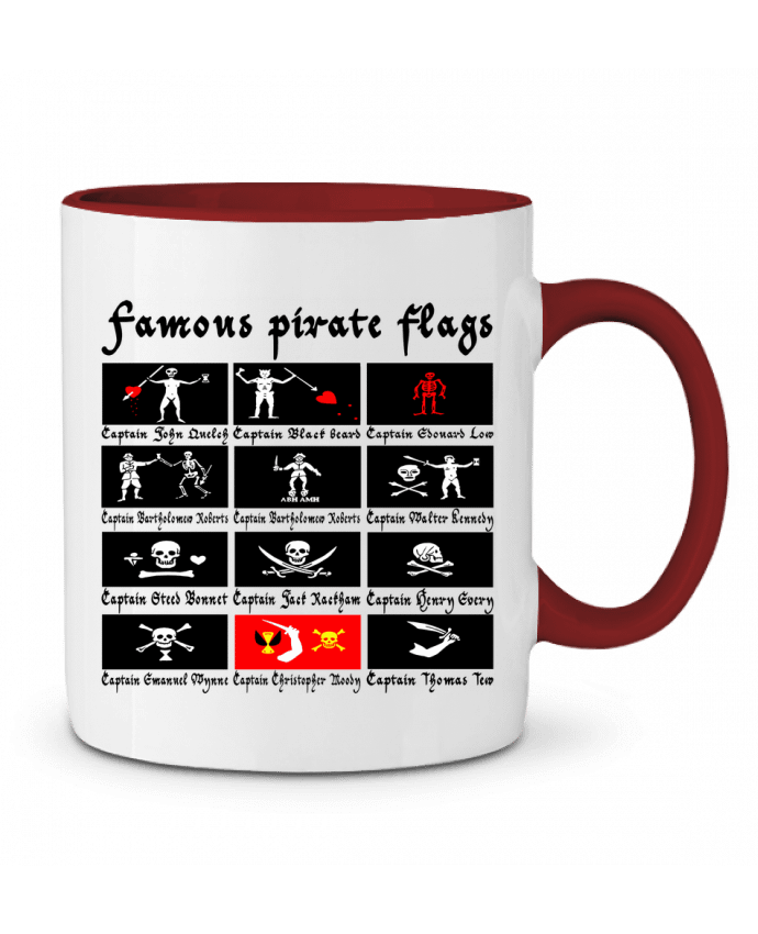 Mug bicolore Drapeaux pirates célèbres LAGUENY