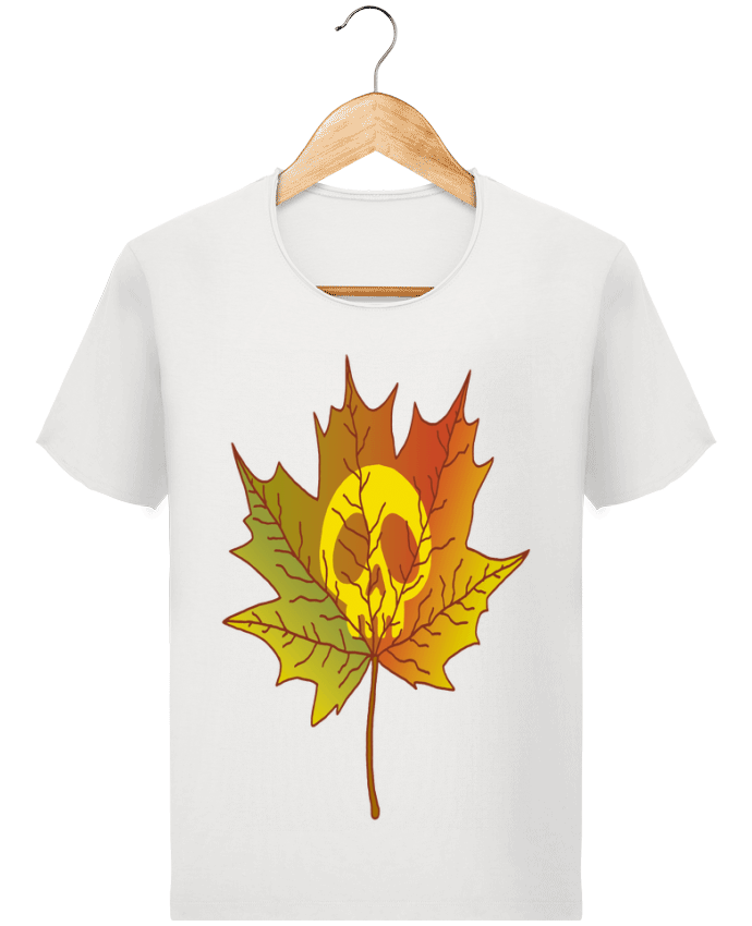  T-shirt Homme vintage Crâne et feuille morte par LAGUENY