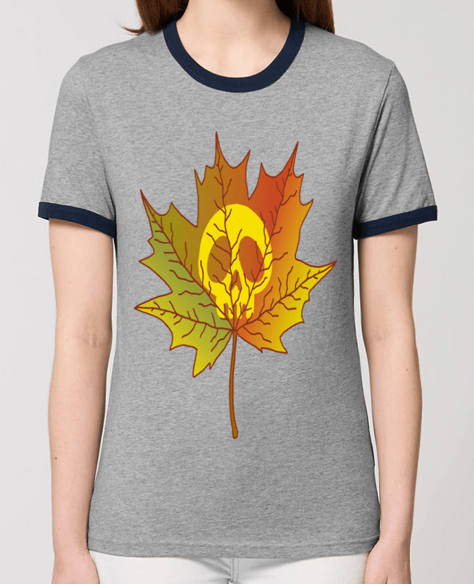 T-shirt Crâne et feuille morte par LAGUENY