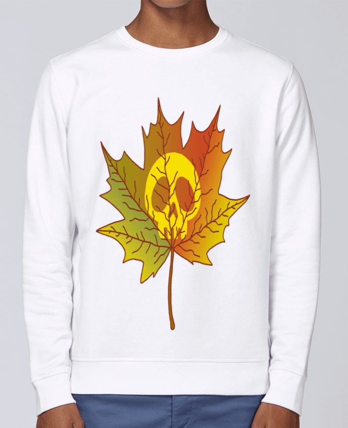 Sweatshirt Crâne et feuille morte par LAGUENY