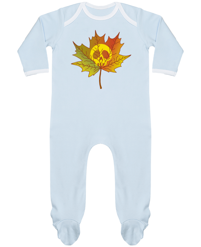 Body Pyjama Bébé Crâne et feuille morte par LAGUENY