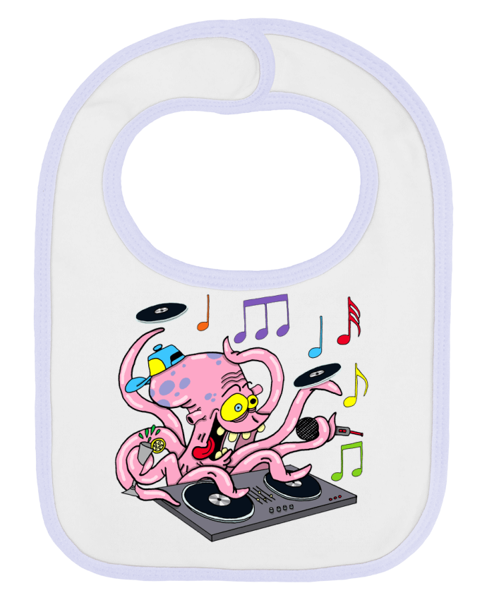 Bavoir bébé uni Pieuvre deejay par LAGUENY