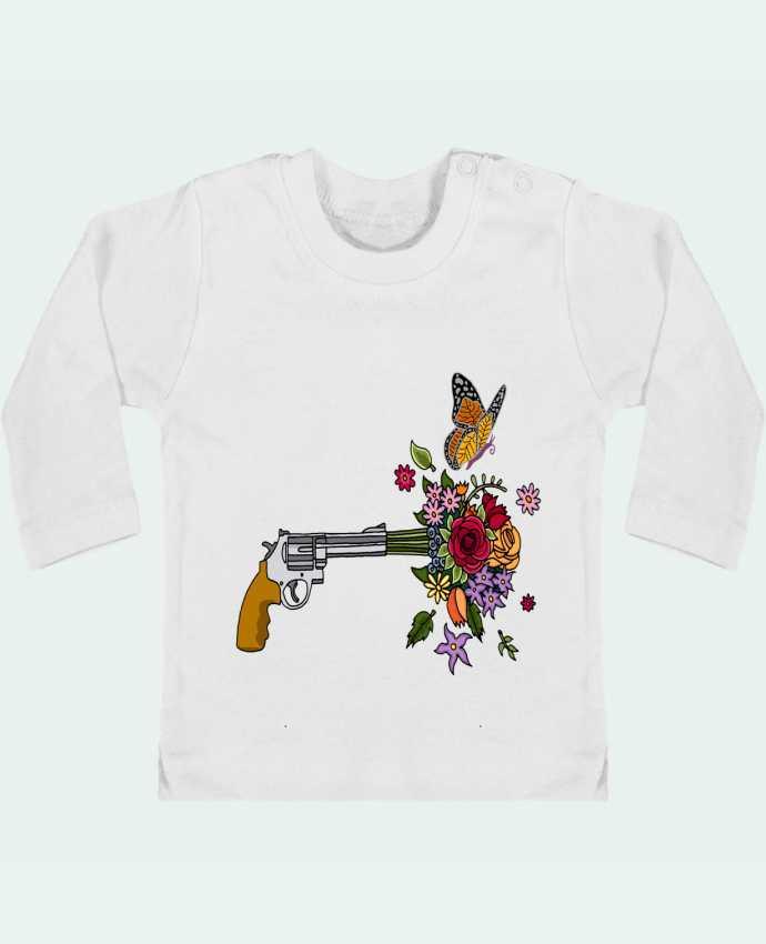 T-shirt bébé Le pistolet de la paix manches longues du designer LAGUENY