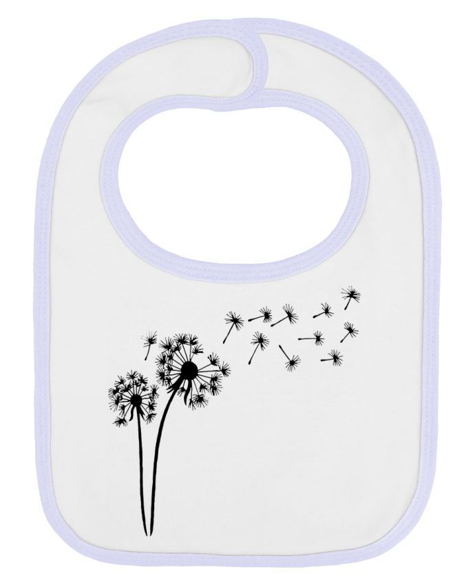 Bavoir bébé uni Fleur de pissenlit par LAGUENY