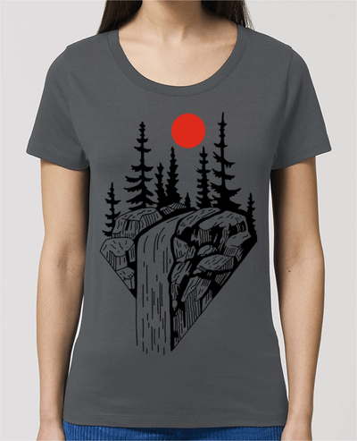 T-shirt Femme La cascade et le soleil rouge par LAGUENY